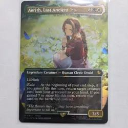Aerith, Last Ancient MTG Final Fantasy (Borderless) (Chocobo Track Foil) 0471 - Image 1