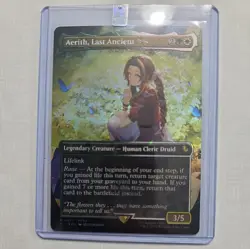 Aerith, Last Ancient MTG Final Fantasy (Borderless) (Chocobo Track Foil) 0471 - Image 4