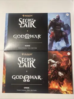 MTG Secret Lair x God Of War GREEK & NORSE FOIL Set - Playstation - Image 1