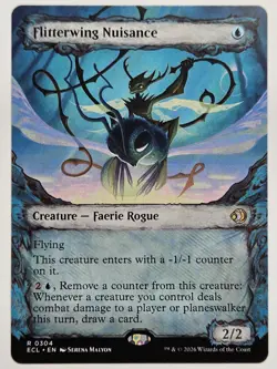 MTG Lorwyn Eclipsed - ECL 304 Flitterwing Nuisance (Showcase) - Rare - Image 1