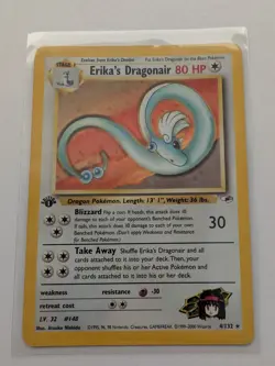 Pokemon Card - Erika's Dragonair 4/132 Gym Heroes 1st Edition Rare Holo - Image 1