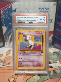Pokemon 2000 Black Star Promo Pokemon League MEW #8 PSA 8 NM-MT - Image 1