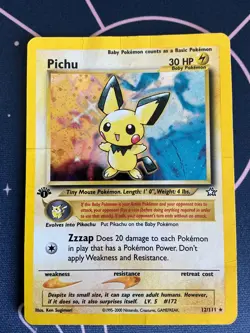 Pichu 12/111 1st edition Neo Genesis Holo Pokemon TCG - Image 1