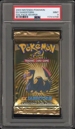 2003 NINTENDO POKEMON EX SANDSTORM BOOSTER PACK SEVIPER PSA MINT 9 - Image 1