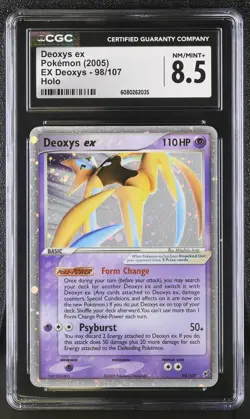CGC 8.5 Deoxys ex 2005 EX Deoxys 98/107 Holo Pokemon Card - Image 1