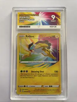 Pokemon Raikou 050/185 2020 TCG Vivid Voltage Card Amazing Rare Ace 9 Mint - Image 1