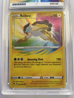 Pokemon Raikou 050/185 2020 TCG Vivid Voltage Card Amazing Rare Ace 9 Mint - Image 2