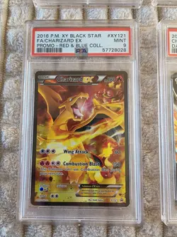 Pokemon TCG Charizard EX XY121 Black Star Promo Card PSA 9 Graded - Image 1