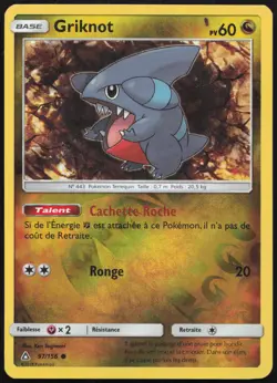 Carte Pokemon Griknot 97/156 Reverse Ultra-Prisme Francais - Image 1
