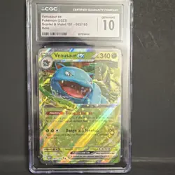 Pokemon Venusaur ex Scarlet & Violet 151 003/165 2023 CGC 10 Double Rare Holo - Image 1