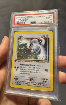 2000 Lugia ~ PSA 9 Neo Genesis 1st Edition ~ Holo 9/111 Pokemon Card English - Image 1