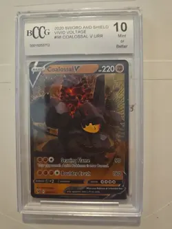 Coalossal V Pokemon Card BCCG /Beckett 10 GEM MINT Vivid Voltage #098/185 (2020) - Image 1