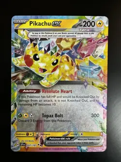 Pikachu EX 057/191 Double Rare Surging Sparks Pokemon Card - Image 1