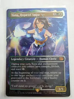 Yuna, Hope of Spira MTG (Borderless) (Chocobo Track Foil) FINAL FANTASY MYTHIC - Image 1