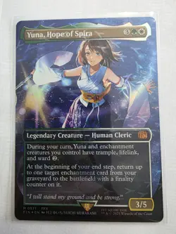 Yuna, Hope of Spira MTG (Borderless) (Chocobo Track Foil) FINAL FANTASY MYTHIC - Image 2