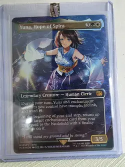 Yuna, Hope of Spira MTG (Borderless) (Chocobo Track Foil) FINAL FANTASY MYTHIC - Image 4