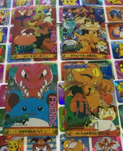 Pokemon Vintage Pocket Monsters Vending HOLO Prism (4x) Stickers 1998 Nintendo - Image 3