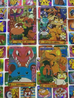 Pokemon Vintage Pocket Monsters Vending HOLO Prism (4x) Stickers 1998 Nintendo - Image 5