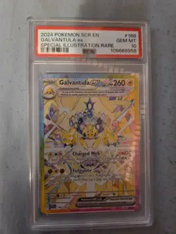 Pokemon TCG Stellar Crown Galvantula EX 168/142 Special Illustration PSA 10 - Image 2