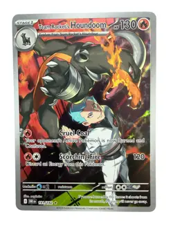 Team Rocket's Houndoom 191/182 Destined Rivals Pokemon Illustration Rare - Image 1