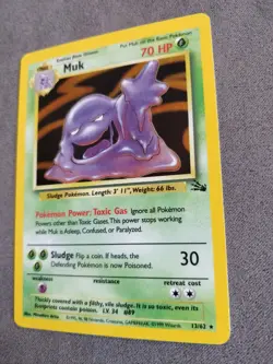 Muk 13/62 Fossil Set Holo Rare Pokemon Card 1999 - Image 2