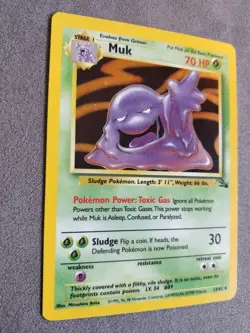 Muk 13/62 Fossil Set Holo Rare Pokemon Card 1999 - Image 3