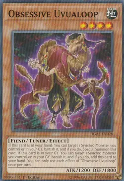 YUGIOH CARD 3 X OBSESSIVE UVUALOOP IGAS-EN028 1ST EDITION - Image 1