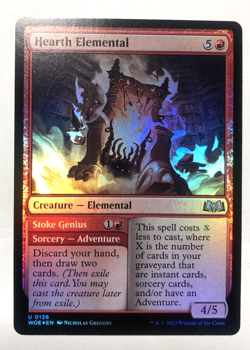 Hearth Elemental FOIL 0136 Wilds of Eldraine MTG Uncommon Magic the Gathering NM - Image 1
