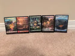 MTG - Chocobo Track Lands - Foil - Set of 5 (one of each basic) - NM 478-482 - Image 1
