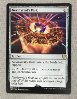 Magic The Gathering 2020 Commanders Legends Nevinyrrals Disk Miscut Card - Image 1