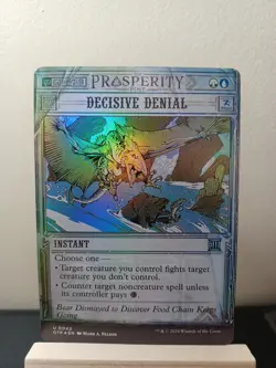 Decisive Denial 0042 OTP Foil Uncommon Outlaws Of Thunder Junction MTG LP - Image 1