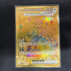 Terapagos ex Prismatic Evolutions Hyper Rare Gold 180/131 Pokemon TCG NM - Image 1