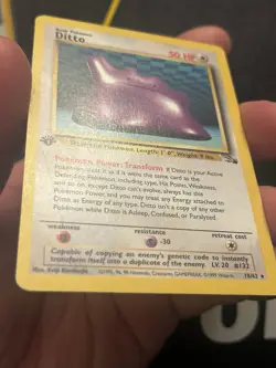 Ditto 18/62, 1st Edition - Pokemon Fossil Non-Holo Rare - Image 3