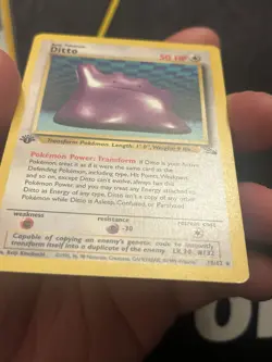 Ditto 18/62, 1st Edition - Pokemon Fossil Non-Holo Rare - Image 4