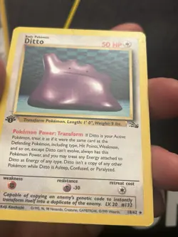 Ditto 18/62, 1st Edition - Pokemon Fossil Non-Holo Rare - Image 5