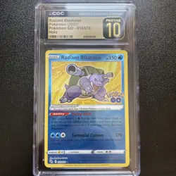 2022 Pokemon Sword & Shield Pokemon GO Radiant Blastoise #018/078 Holo CGC 10 - Image 1