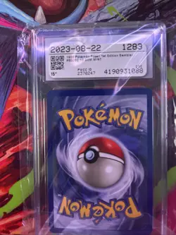 1999 Pokemon Fossil First Edition Trainer Gambler 60/62 CGC Gem Mint 10 - Image 3