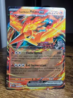 Pokemon TCG Team Rockets Moltres EX Destined Rivals 031/182 Stamped UPC Promo NM - Image 1