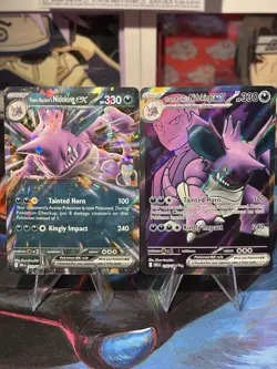 Pokemon 2025 SV Destined Rivals Team Rockets Nidoking EX 216 UR & RR 119 NM - Image 1