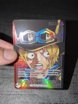 Carte One Piece Sabo OP05-001 Leader Alternate Art English Card TBE - Image 3