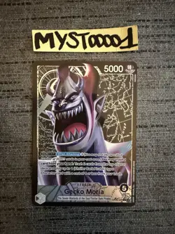 Carte One Piece Gecko Moria OP06-080 Leader Alternate Art English Card - Image 1