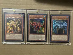 Yu-Gi-Oh! Egyptian God Cards Set - Slifer Obelisk Ra - LDK2 Ultra Rare Holo NM - Image 1