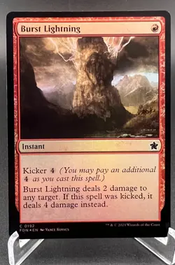 Burst Lightning (Foil, #192, NM) Foundations (FDN), MTG - Image 1