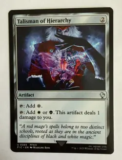 NM Talisman of Hierarchy, MTG, Final Fantasy Commander, Magic, 365 - Image 1