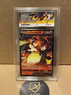 Pokemon Lance's Charizard V SWSH133 Celebrations Promo ACE 7 - Image 1