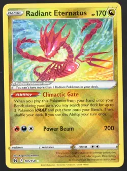 Pokemon Radiant Eternatus 105/159 Crown Zenith Ultra Rare Holo NM - Image 1