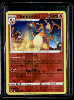 Charizard 025/185 Vivid Voltage Reverse Holo Rare Pokemon TCG - Image 1