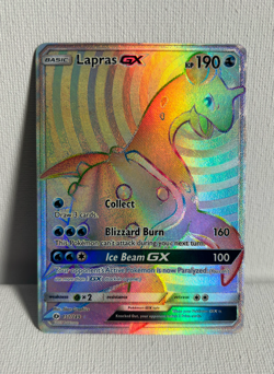 Lapras GX 151/149 Secret Rainbow Rare NM - Pokemon TCG Sun & Moon Base Set - Image 1