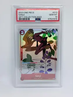 SANJI OP01-013 PSA 10 ALT ART GIFT COLLECTION 2023 ONE PIECE TCG ENGLISH - Image 1