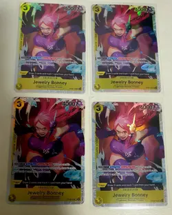 🔥 4x Jewelry Bonney OP08-105 SR - Playset - ONE PIECE TCG English 🔥 - Image 1